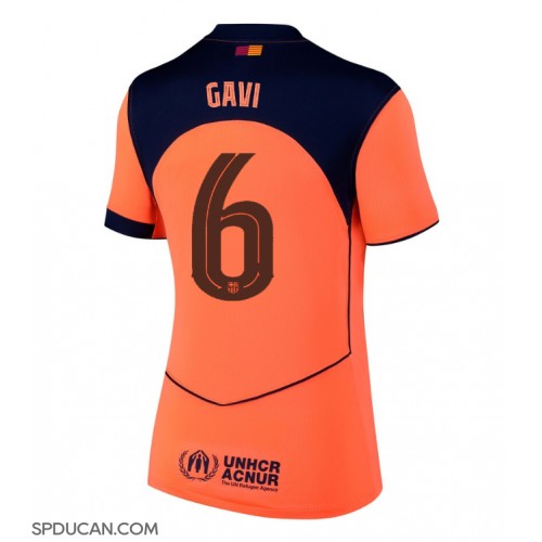 Zenski Nogometni Dres Barcelona Paez Gavi #6 Rezervni 2025-26 Kratak Rukav Zenski Nogometni Dres Barcelona Paez Gavi #6 Rezervni 2025-26 Kratak Rukav